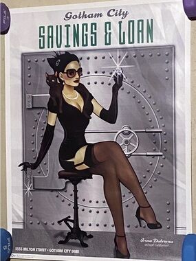 Quantum Mechanix DC Catwoman 24x18 Gotham City Savings & Loan Irena Dubrovna